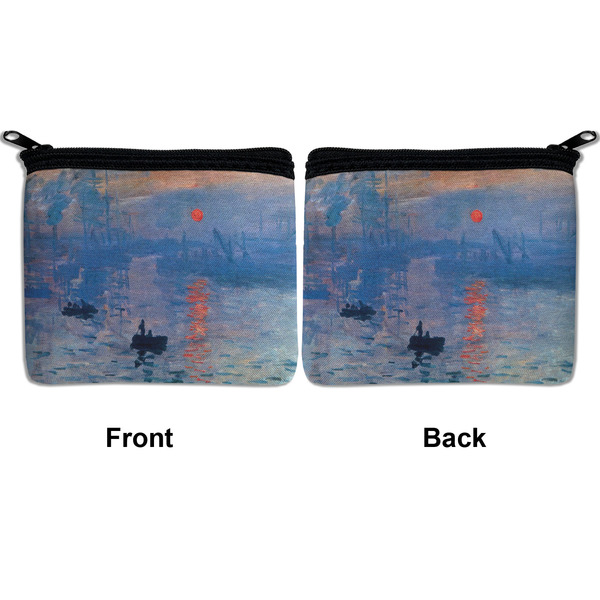 Impression Sunrise by Claude Monet Neoprene Coin Purse - Front & Back (APPROVAL)