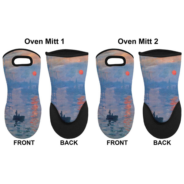 Impression Sunrise by Claude Monet Neoprene Oven Mitt - Set of 2 - Approval