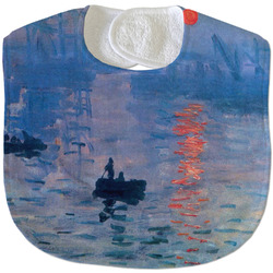 Impression Sunrise by Claude Monet Velour Baby Bib