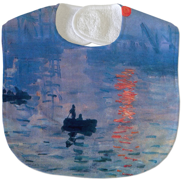 Custom Impression Sunrise by Claude Monet Velour Baby Bib