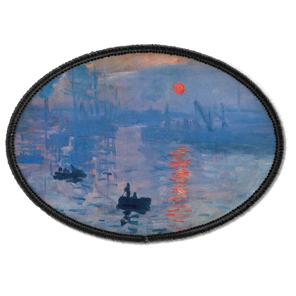Custom Impression Sunrise by Claude Monet Iron On Oval Patch