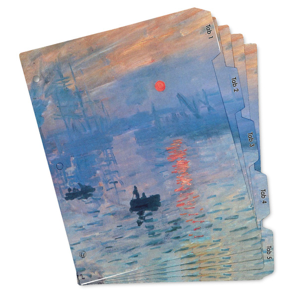 Custom Impression Sunrise by Claude Monet Binder Tab Divider Set