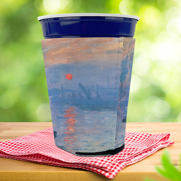 Impression Sunrise by Claude Monet Party Cup Sleeves - with bottom - Lifestyle
