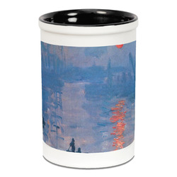 Impression Sunrise by Claude Monet Ceramic Pencil Holders - Black