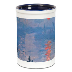 Impression Sunrise by Claude Monet Ceramic Pencil Holders - Blue