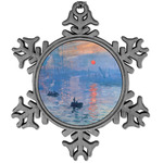 Impression Sunrise by Claude Monet Vintage Snowflake Ornament
