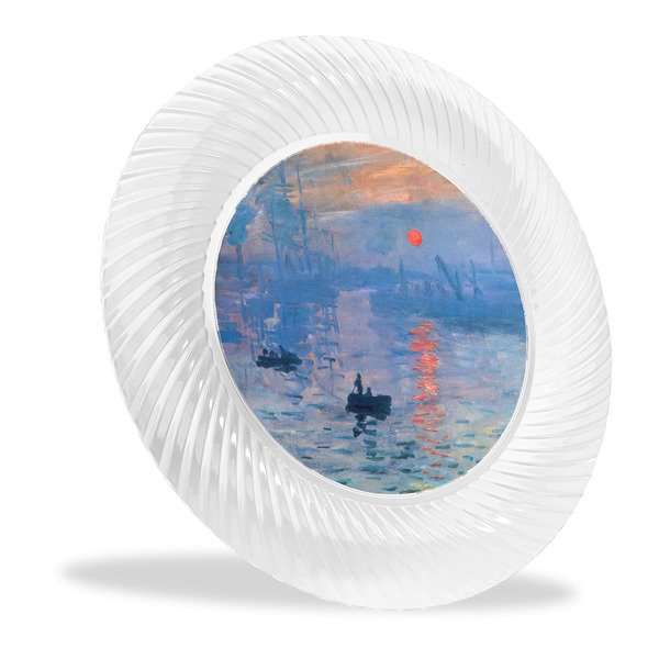 Custom Impression Sunrise by Claude Monet Plastic Party Dinner Plates - 10"