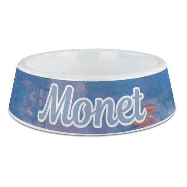 Custom Impression Sunrise by Claude Monet Plastic Dog Bowl - Large