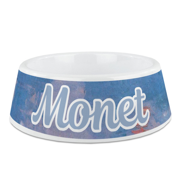 Custom Impression Sunrise by Claude Monet Plastic Dog Bowl - Medium