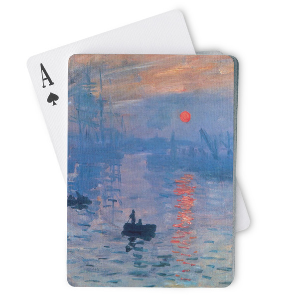 Custom Impression Sunrise by Claude Monet Playing Cards