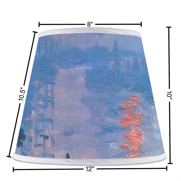 Impression Sunrise by Claude Monet Poly Film Empire Lampshade - Dimensions