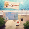 Impression Sunrise by Claude Monet Pool Towel Lifestyle