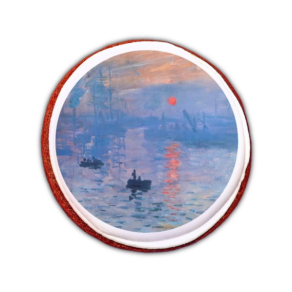 Impression Sunrise by Claude Monet Printed Icing Circle - Small - On Cookie