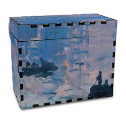 Impression Sunrise by Claude Monet Wood Recipe Box - Full Color Print