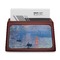 Impression Sunrise by Claude Monet Red Mahogany Business Card Holder - Straight