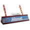 Impression Sunrise by Claude Monet Red Mahogany Nameplates with Business Card Holder - Angle