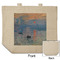 Impression Sunrise by Claude Monet Reusable Cotton Grocery Bag - Front & Back View