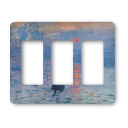 Impression Sunrise by Claude Monet Rocker Style Light Switch Cover - Three Switch