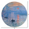 Impression Sunrise by Claude Monet Round Area Rug - Size