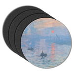 Impression Sunrise by Claude Monet Round Rubber Backed Coasters - Set of 4