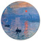 Impression Sunrise by Claude Monet Round Fridge Magnet - FRONT