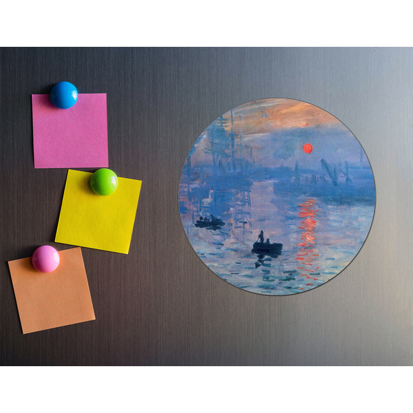 Impression Sunrise by Claude Monet Round Fridge Magnet - LIFESTYLE