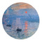 Impression Sunrise by Claude Monet Round Indoor Rug - Front/Main
