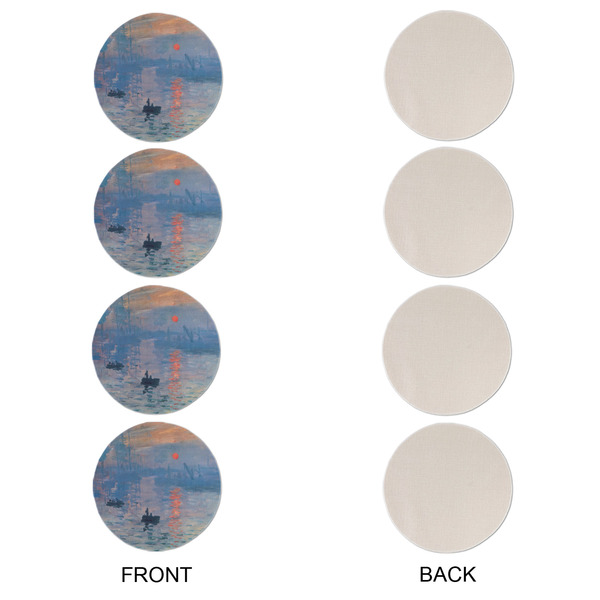 Impression Sunrise by Claude Monet Round Linen Placemats - APPROVAL Set of 4 (single sided)