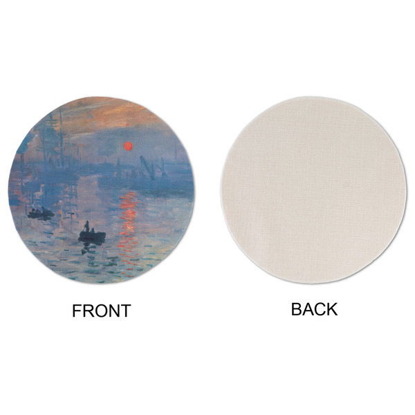 Impression Sunrise by Claude Monet Round Linen Placemats - APPROVAL (single sided)