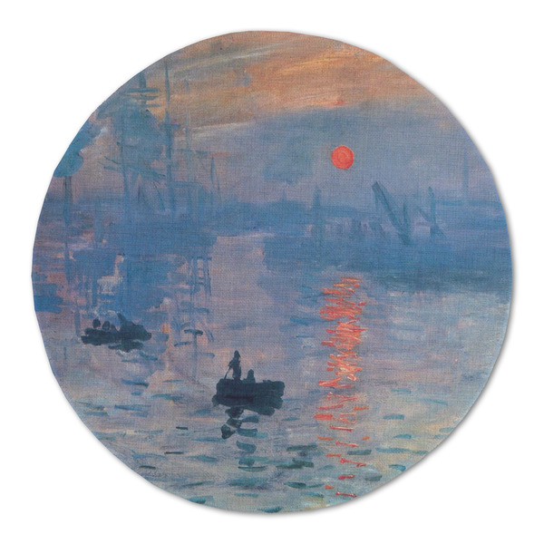 Impression Sunrise by Claude Monet Round Linen Placemats - FRONT (Double Sided)