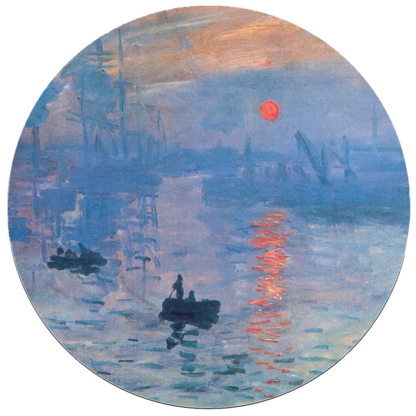 Impression Sunrise by Claude Monet Round Mousepad - APPROVAL