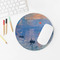 Impression Sunrise by Claude Monet Round Mousepad - LIFESTYLE 2