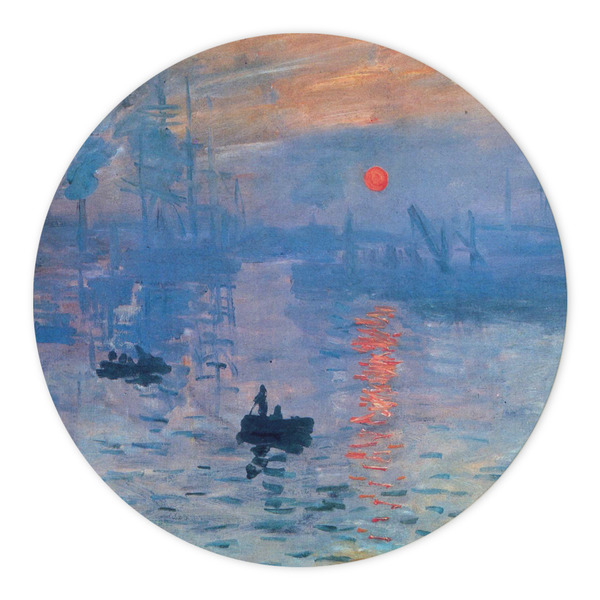 Impression Sunrise by Claude Monet Round Paper Coaster - Approval