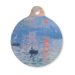 Impression Sunrise by Claude Monet Round Pet ID Tag - Small