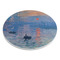 Impression Sunrise by Claude Monet Round Stone Trivet - Angle View