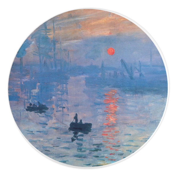 Custom Impression Sunrise by Claude Monet Round Stone Trivet