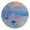 Impression Sunrise by Claude Monet Round Stone Trivet - Front View