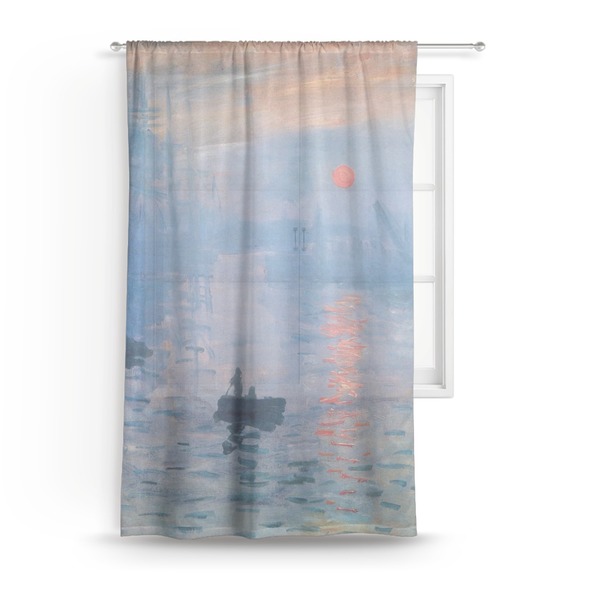 Custom Impression Sunrise by Claude Monet Sheer Curtain