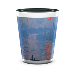 Impression Sunrise by Claude Monet Ceramic Shot Glass - 1.5 oz - Two Tone - Single