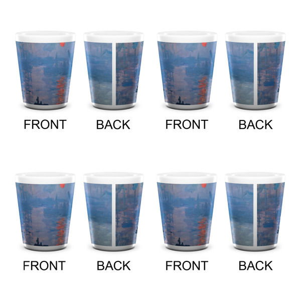 Impression Sunrise by Claude Monet Shot Glass - White - Set of 4 - APPROVAL