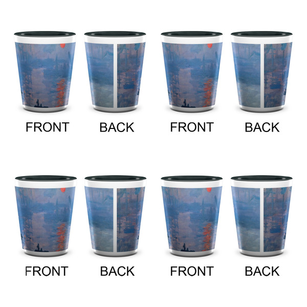 Impression Sunrise by Claude Monet Shot Glassess - Two Tone - Set of 4 - APPROVAL