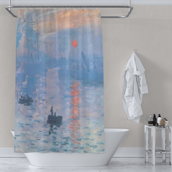 Impression Sunrise by Claude Monet Shower Curtain Lifestyle