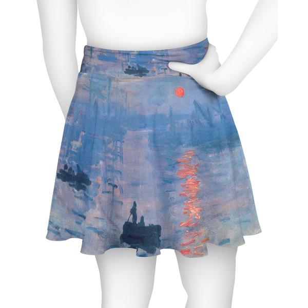 Impression Sunrise by Claude Monet Skater Skirt - Back