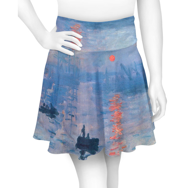 Custom Impression Sunrise by Claude Monet Skater Skirt - Medium