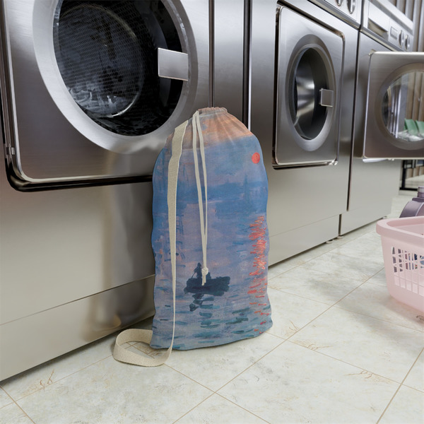 Impression Sunrise by Claude Monet Small Landry Bag - In Context