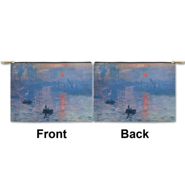 Impression Sunrise by Claude Monet Small Zipper Pouch Approval (Front and Back)