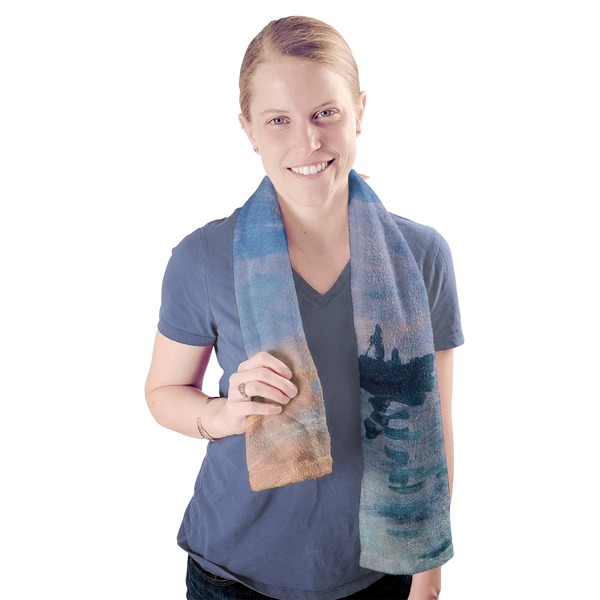 Impression Sunrise by Claude Monet Sport Towel - Exercise use - Model