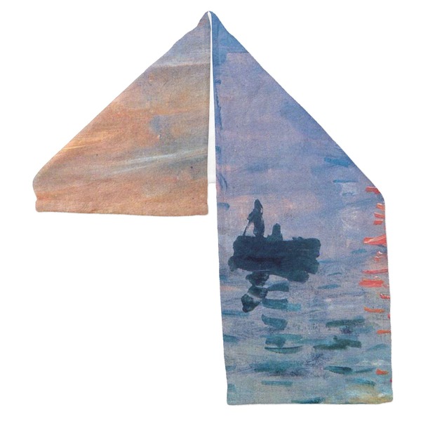Impression Sunrise by Claude Monet Sports Towel Folded - Both Sides Showing