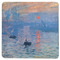 Impression Sunrise by Claude Monet Square Rubber Backed Coaster