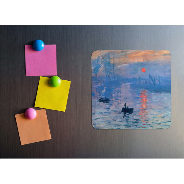 Impression Sunrise by Claude Monet Square Fridge Magnet - LIFESTYLE